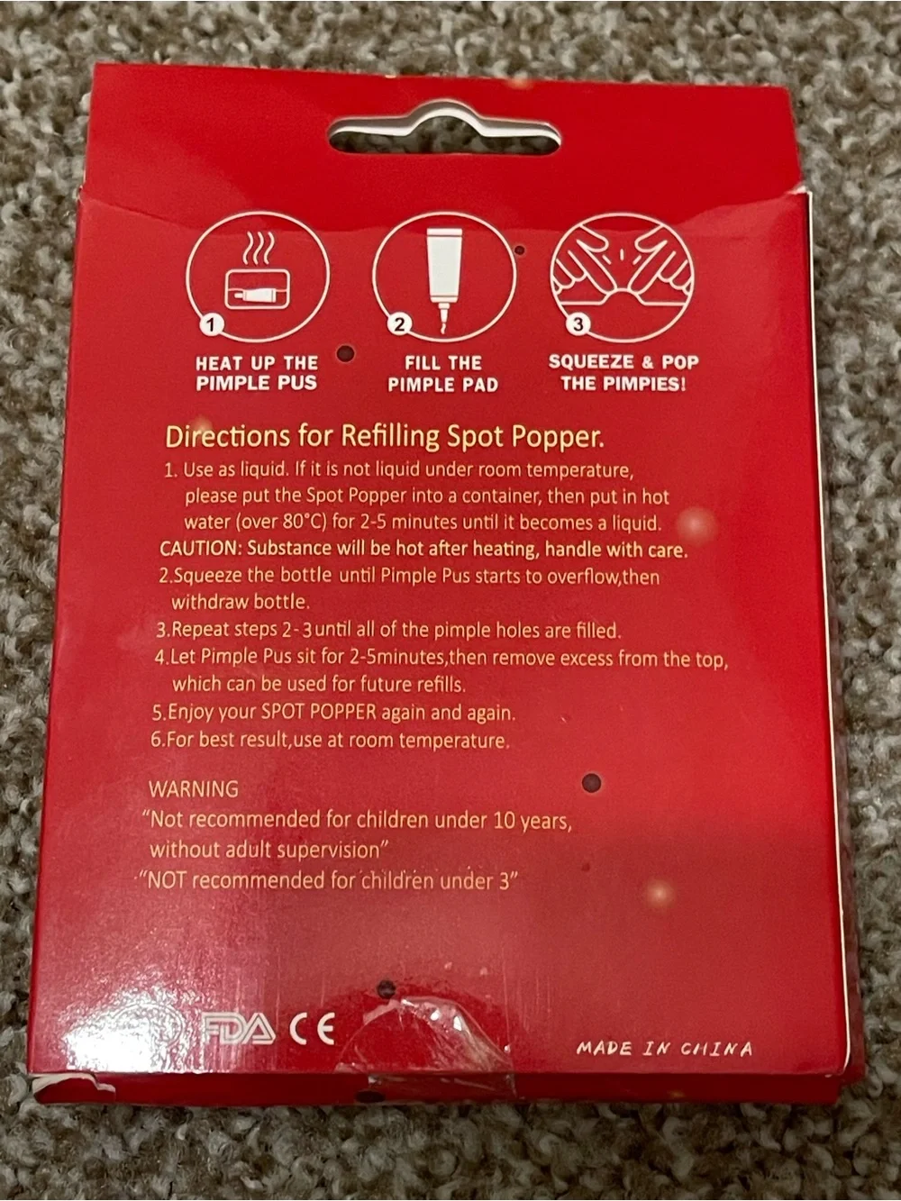 Pimple Popping Toy - Red